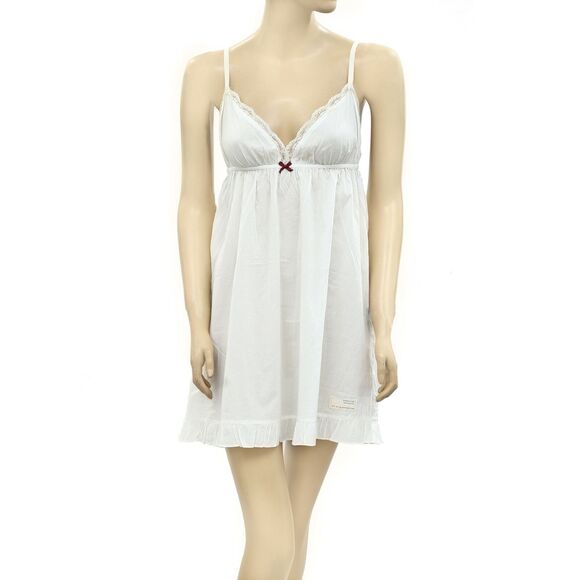 Odd Molly Anthropologie Once In A While Mini Dress Slip Ruffle Lace S-1 227025 - Picture 1 of 5